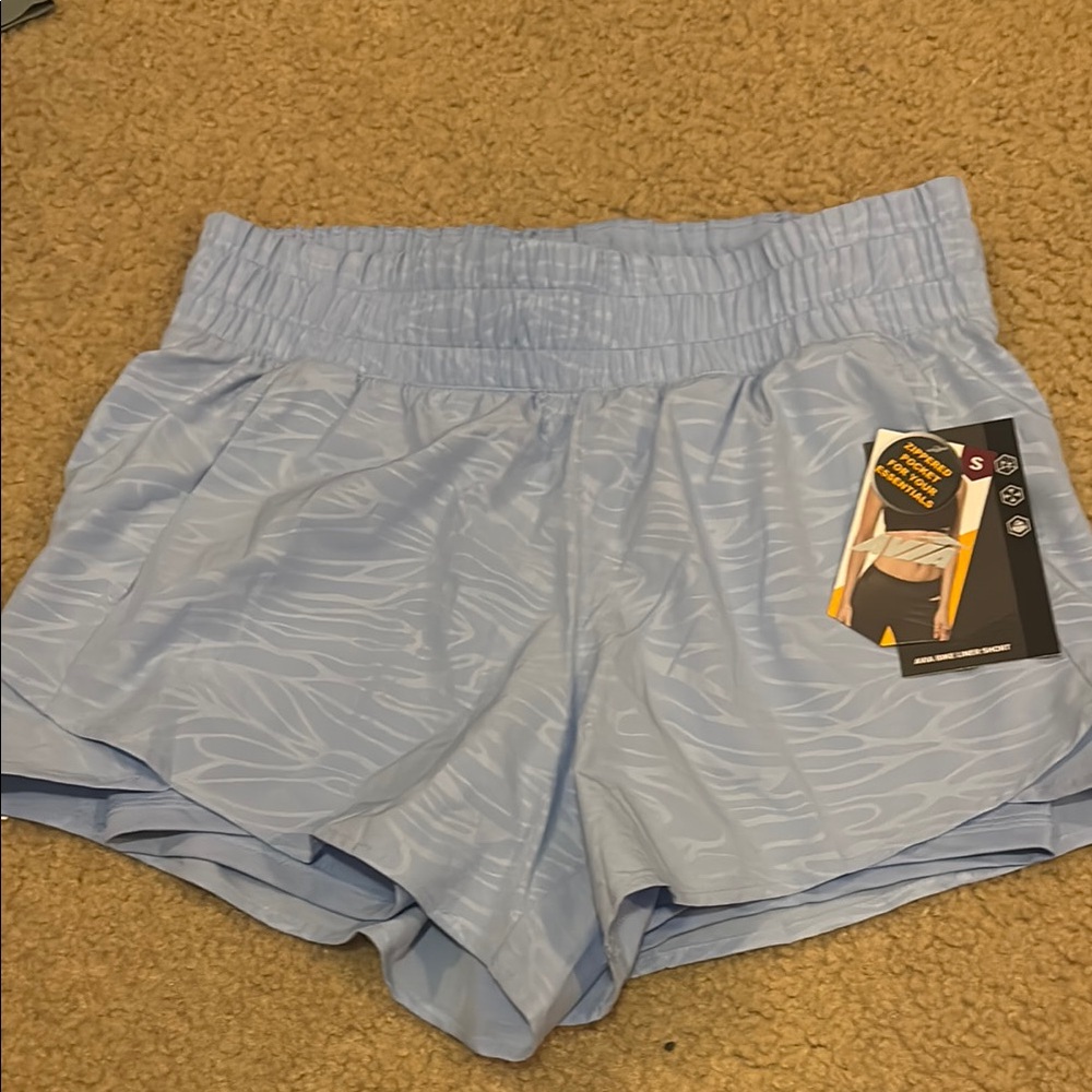 Avia Blue Athletic Shorts Elastic Waist Lightweight
